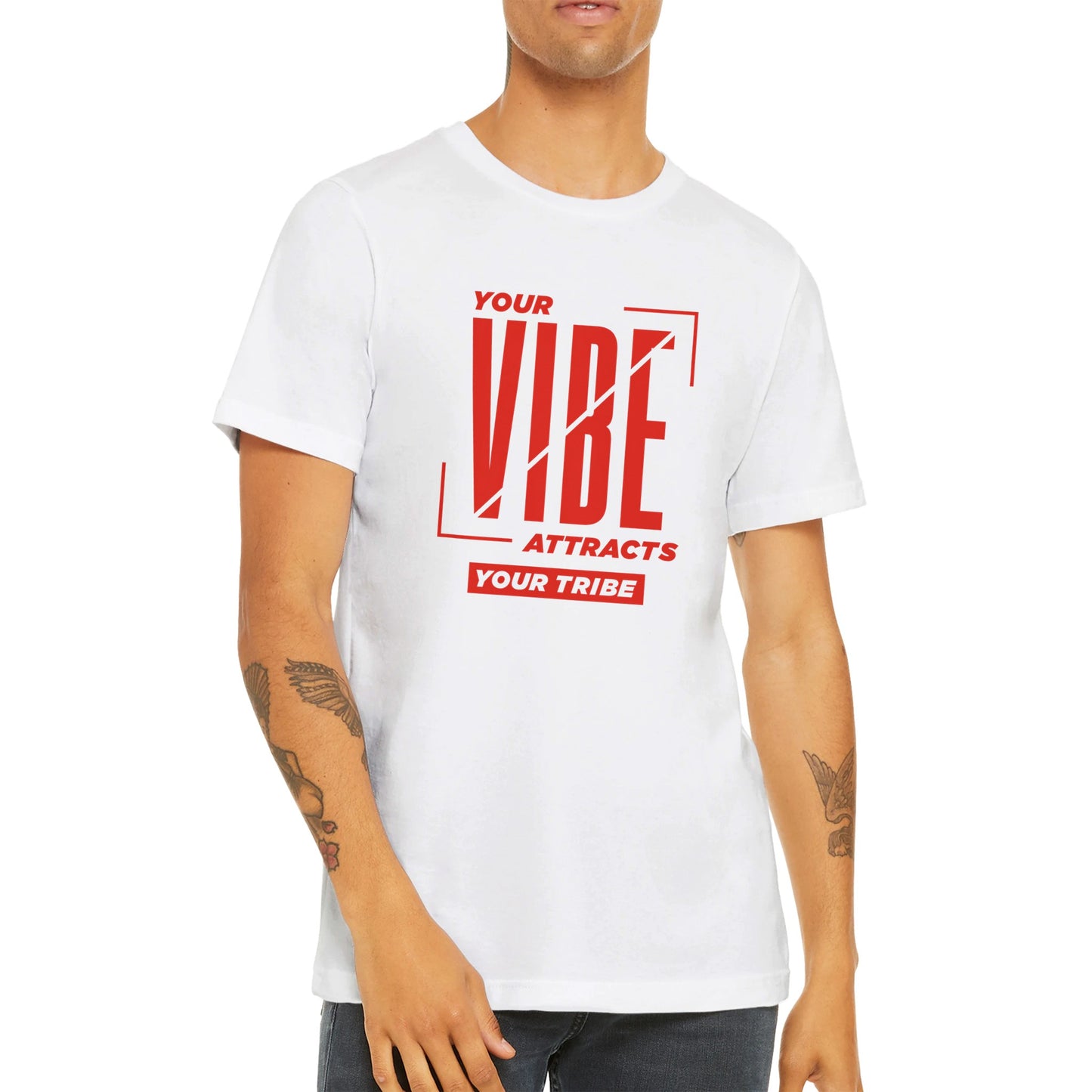 Your Vibe Attracts Your Tribe - Red Unisex T-Shirt